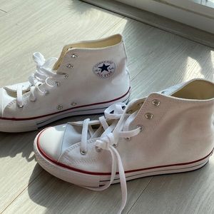 NWOT White Converse High Tops